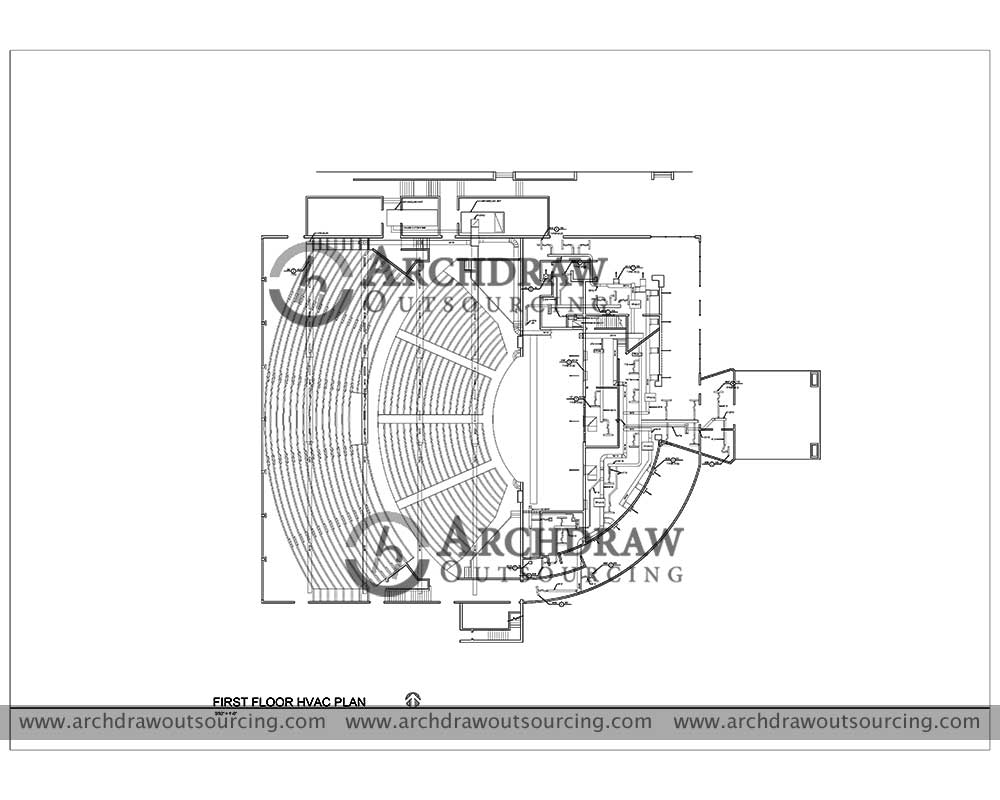 Auditoriam HVAC Plan Drawing US