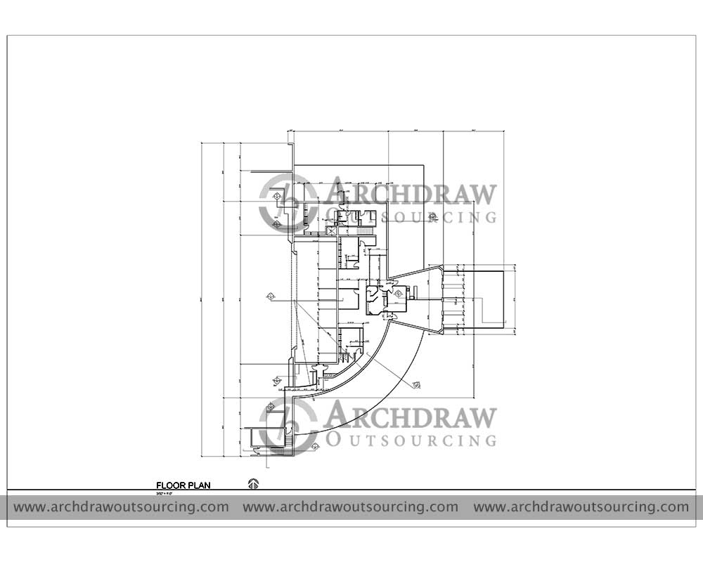 Auditoriam Floor Plan Drawing US