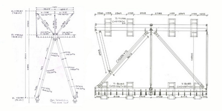 Roof Structure Layout and Plan View