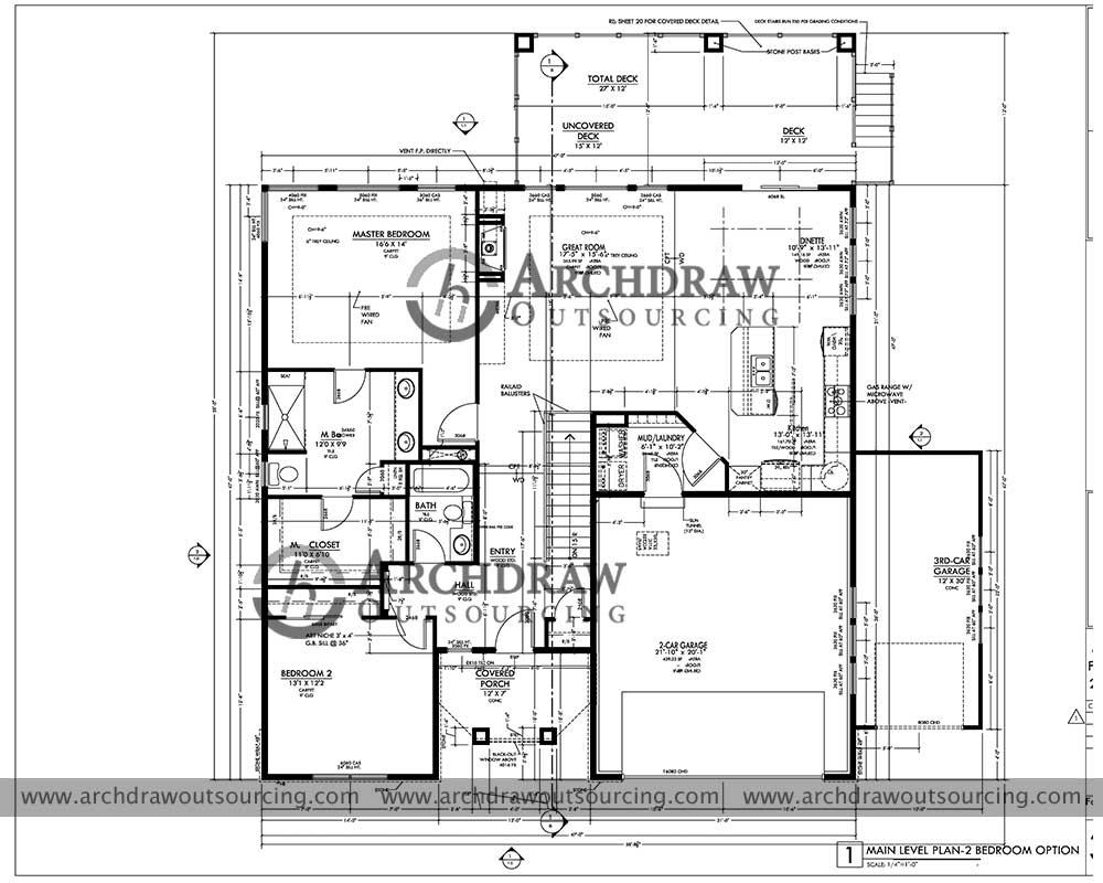 Bedroom Plan Drawing - Colorado