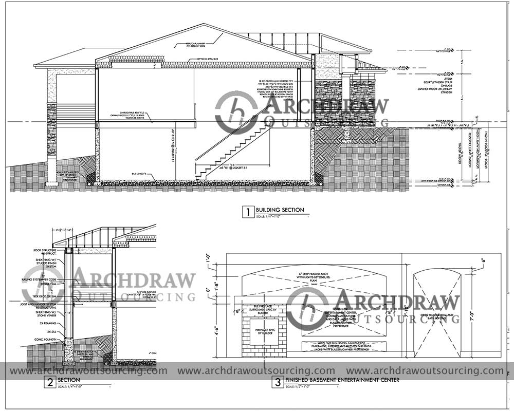 Building Section Plan Drawing - Colorado