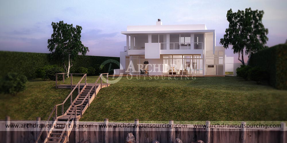 Beach House Architectural Visualization Sydney