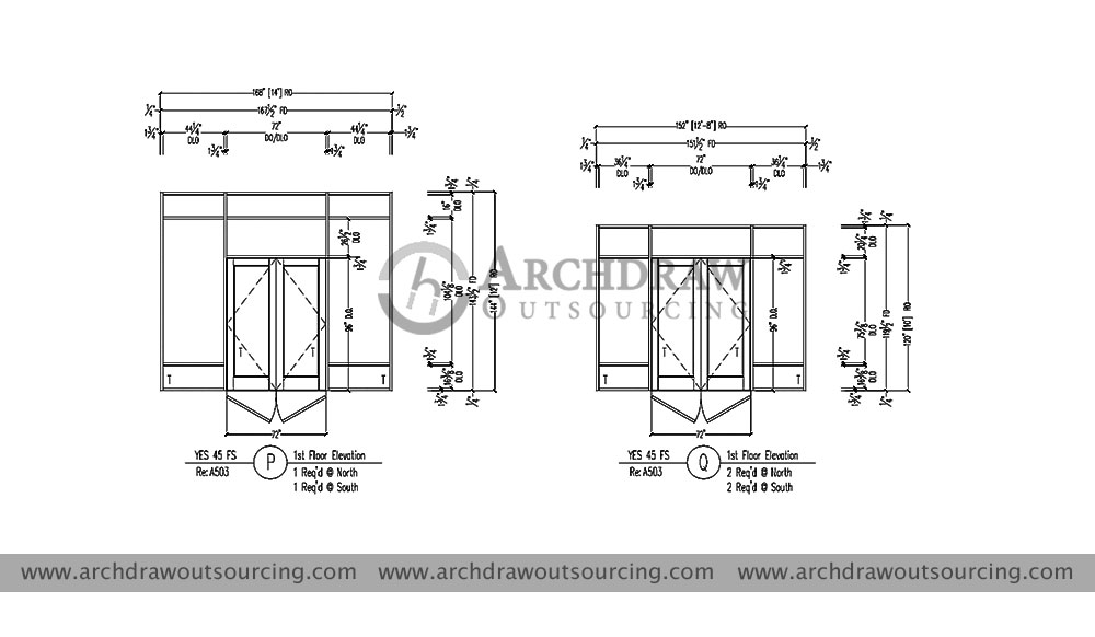 Glazing Shop Drawing Project 2 3 Floor Elevation Auckland