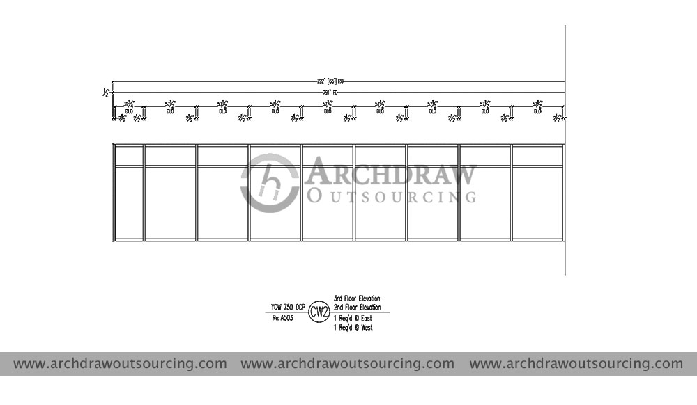 Glazing Shop Drawing Project 2 3 Floor Elevation Australia