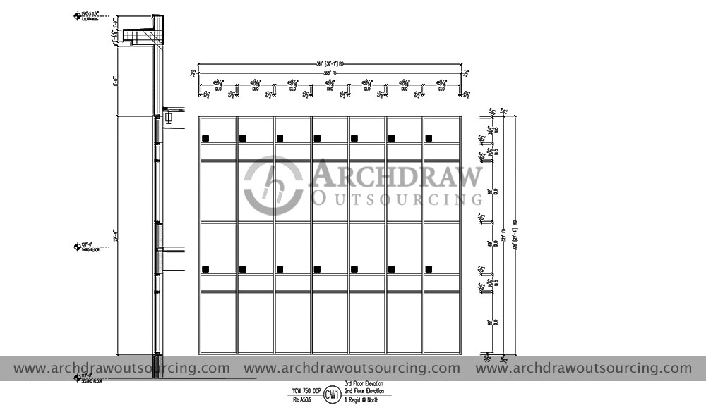 Glazing Shop Drawing Project 2 3 Floor Elevation Brisbane