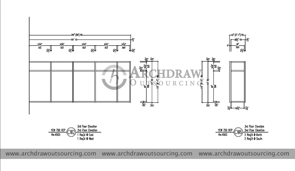 Glazing Shop Drawing Project 2 3 Floor Elevation New Zealand