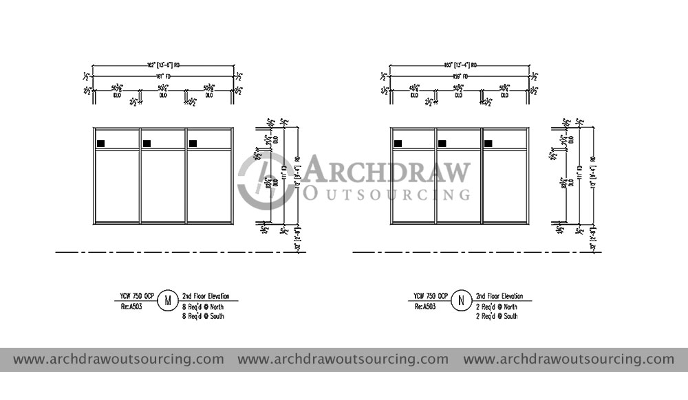 Glazing Shop Drawing Project 2 3 Floor Elevation Perth