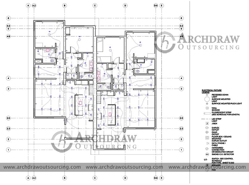 Home Site BIM Electric Plan USA