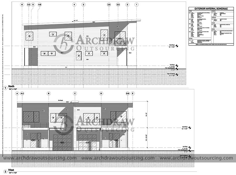 Home Site BIM Elevation Plan Dallas