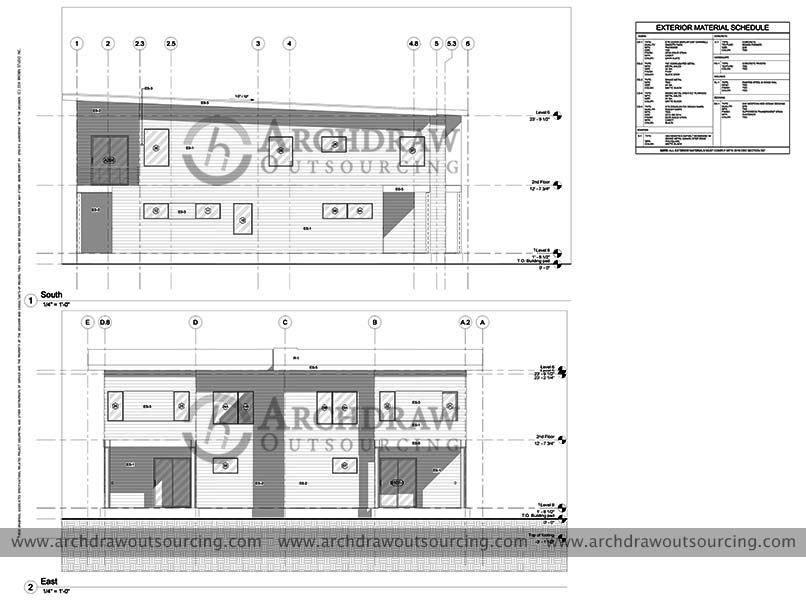 Home Site BIM Elevation Plan Houston