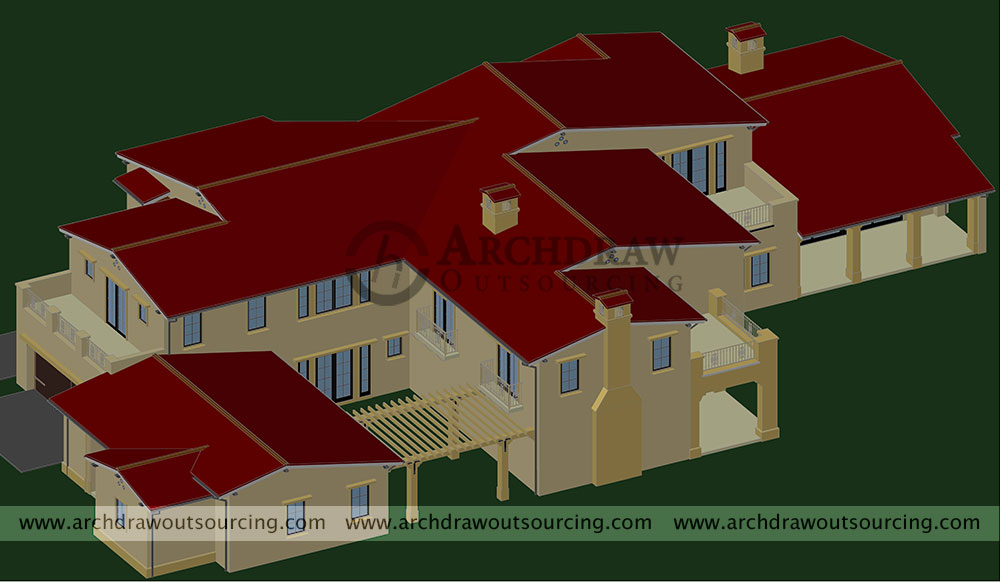 Bunglow AutoCAD 3D Modeling Newcastle Australia