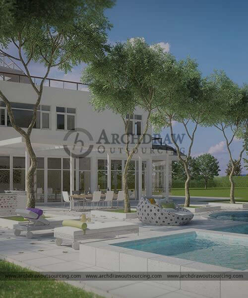 Exterior 3D Rendering Oman