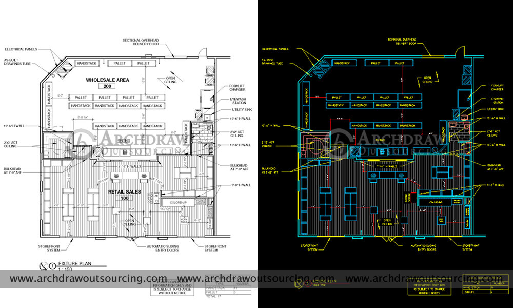 PDF to CAD for Retail Shop