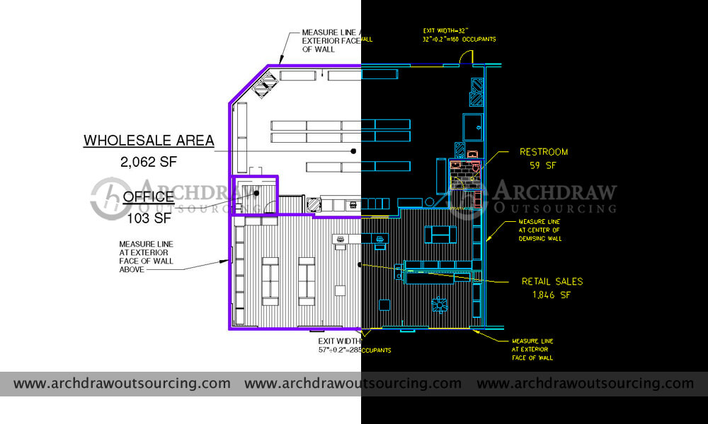 PDF to AutoCAD for Retail Shop