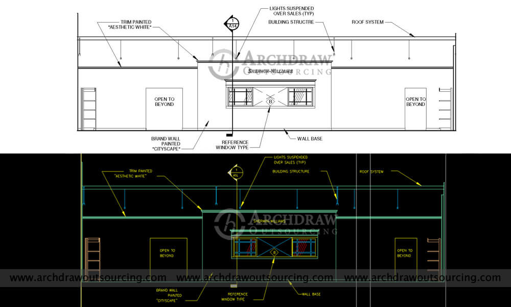 Convert PDF to DWG for Retail Store