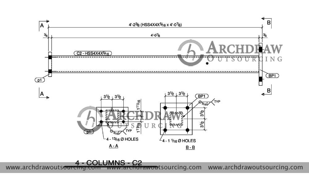 Steel Stage Columns Detailing Adelaied