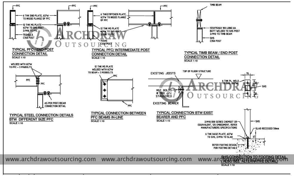 Structural Connection Detailing Drawing Project Auckland