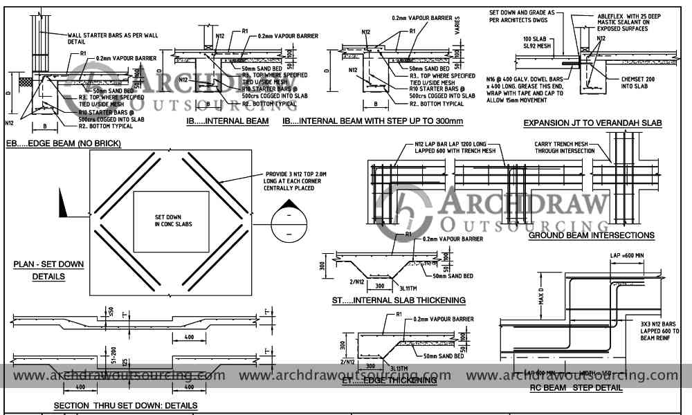 Structural Slabs Detailing Drawing Project Auckland
