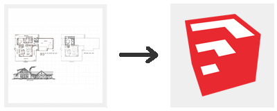 concept schematics designs to SketchUp Modeling