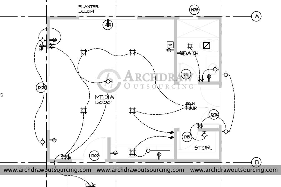 Electrical Drawing Layout for Residential Building MALAYALAM - YouTube