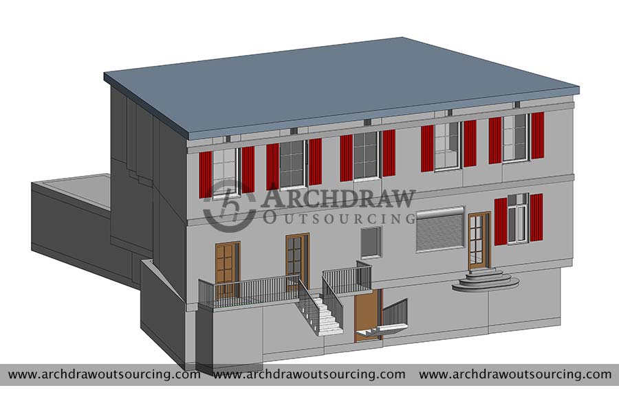 3D BIM Structure Hospital Building