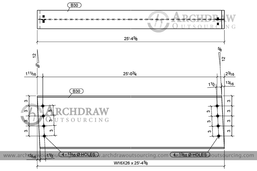 Structural Steel Part Drawings